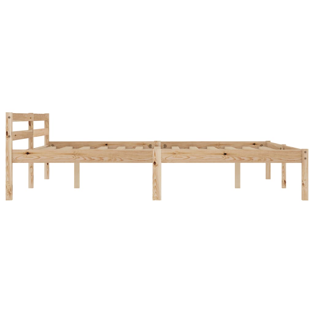 Bed Frame without Mattress Solid Pine Wood 160x200 cm
