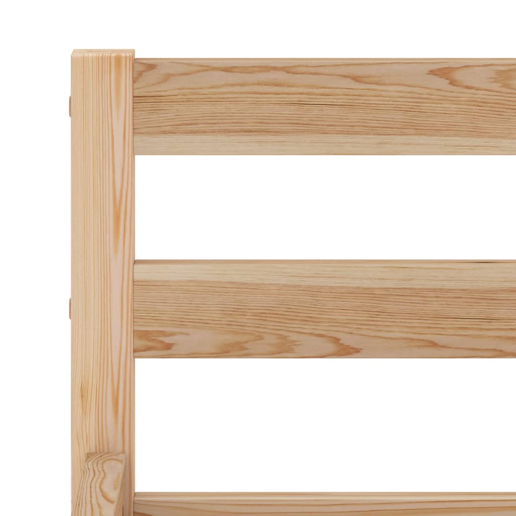 Bed Frame without Mattress Solid Pine Wood 180x200 cm Super King
