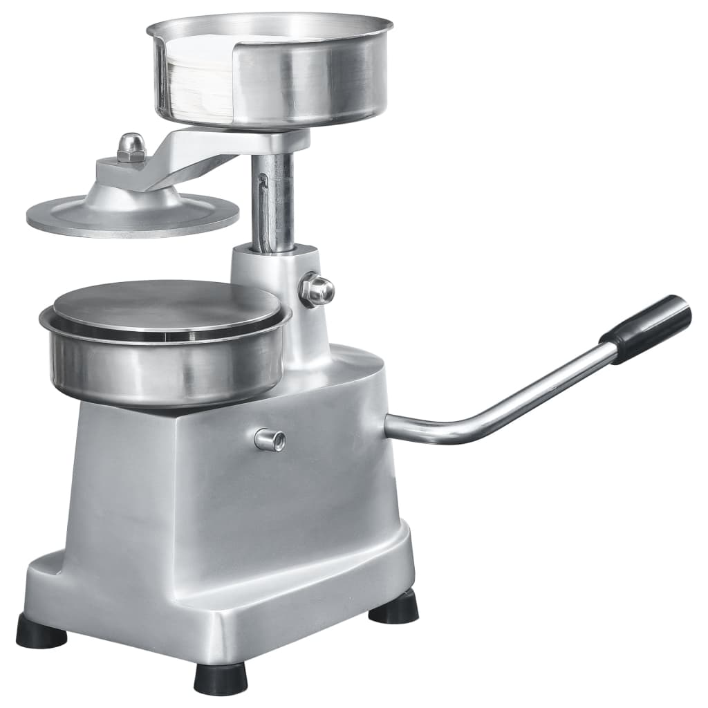 Hamburger Press Machine with 500 Patty Papers Aluminium 13 cm