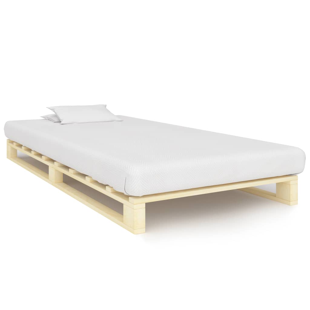 Pallet Bed Frame without Mattress Solid Pine Wood 90x200 cm