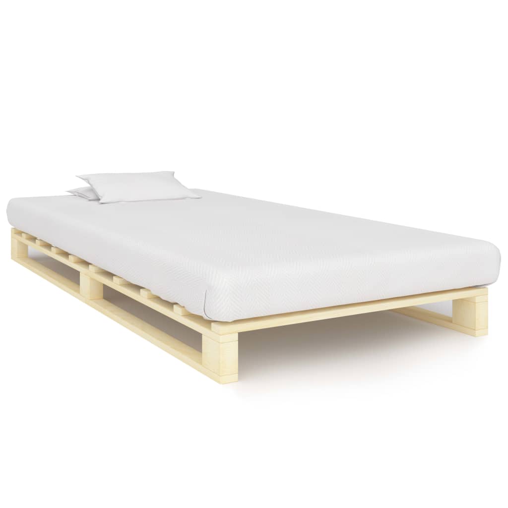 Pallet Bed Frame without Mattress Solid Pine Wood 100x200 cm