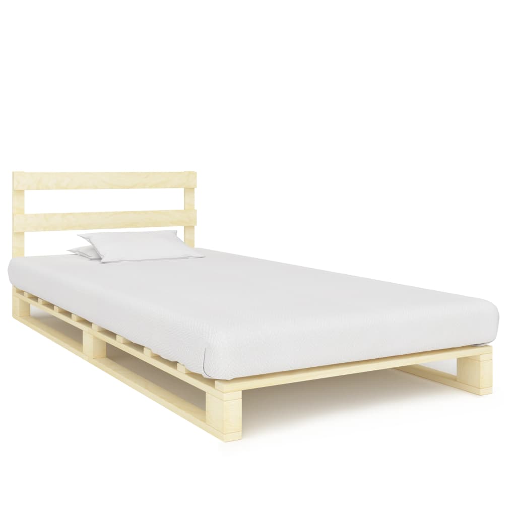 Pallet Bed Frame without Mattress Solid Pine Wood 90x200 cm