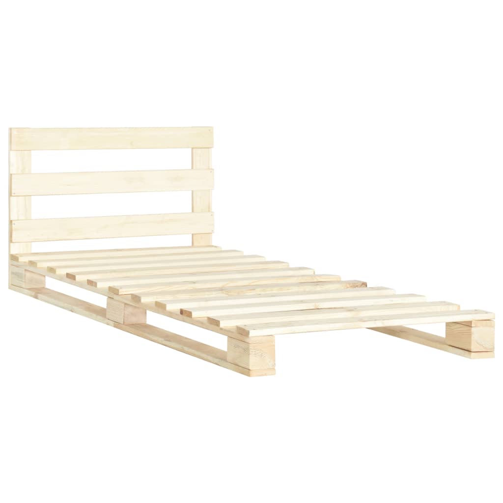 Pallet Bed Frame without Mattress Solid Pine Wood 90x200 cm
