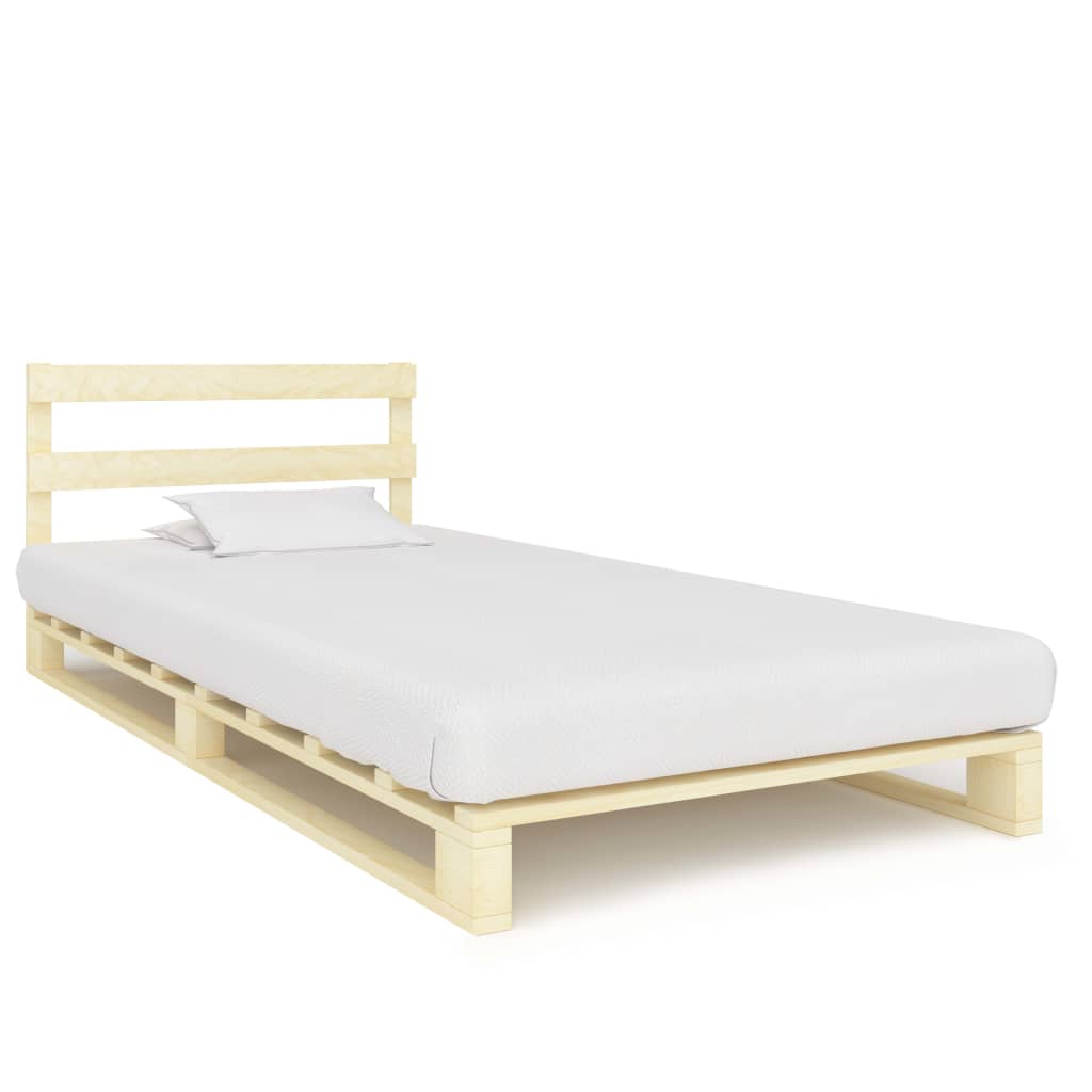 Pallet Bed Frame without Mattress Solid Pine Wood 100x200 cm