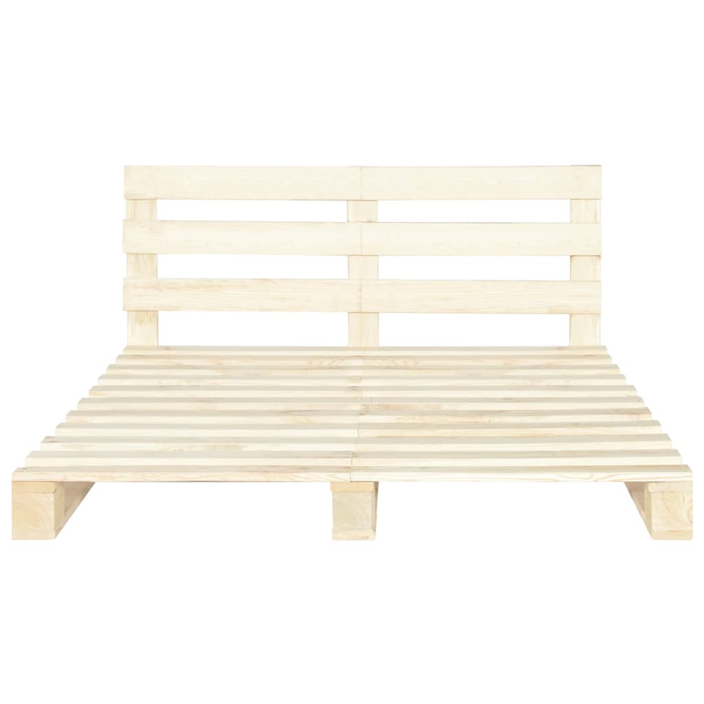 Pallet Bed Frame without Mattress Solid Pine Wood 180x200 cm Super King