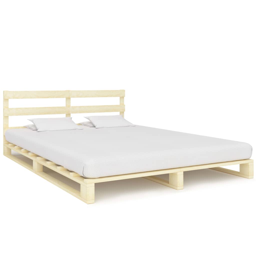 Pallet Bed Frame without Mattress Solid Pine Wood 200x200 cm