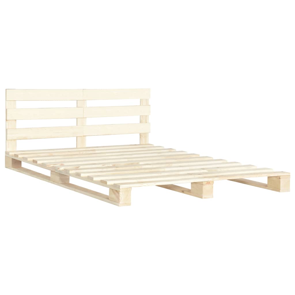 Pallet Bed Frame without Mattress Solid Pine Wood 200x200 cm