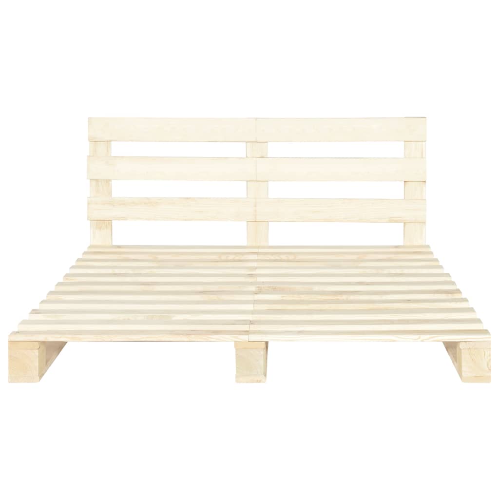 Pallet Bed Frame without Mattress Solid Pine Wood 200x200 cm