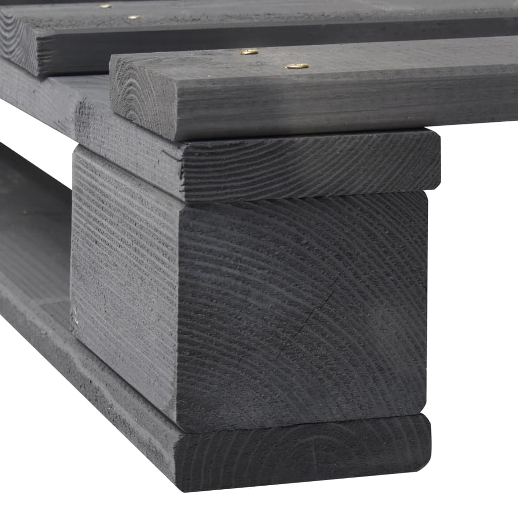 Pallet Bed Frame without Mattress Grey 100x200cm Solid Wood