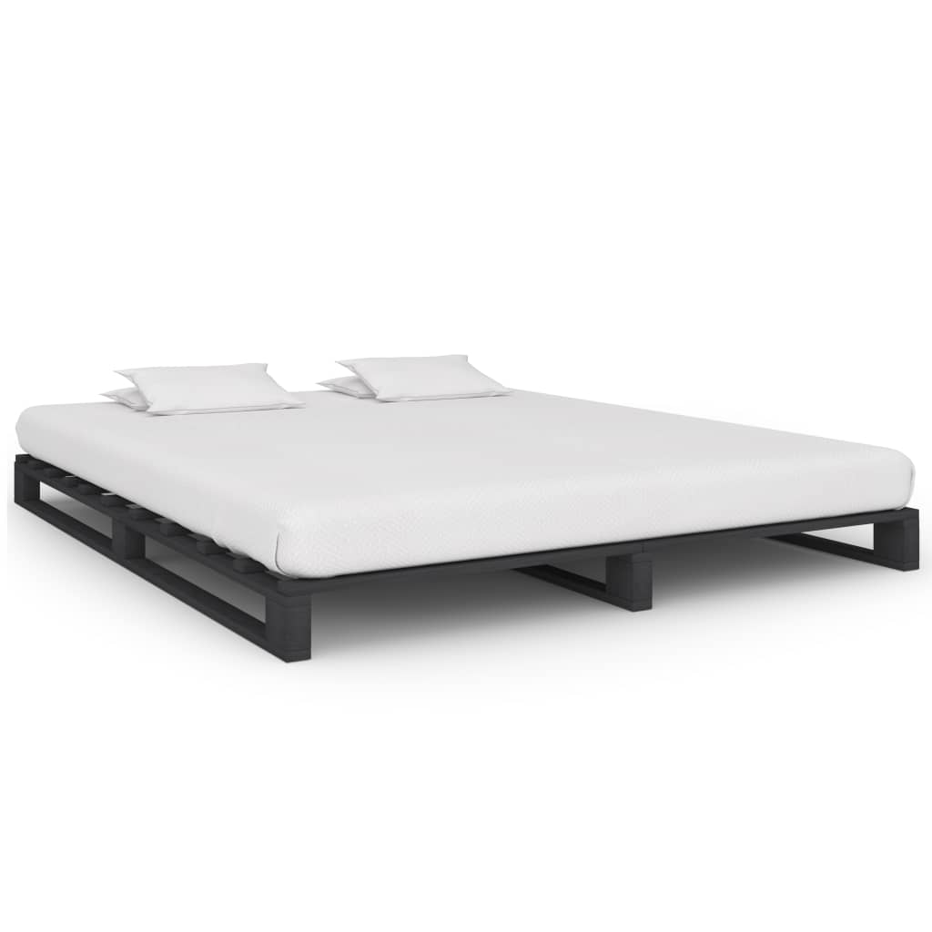 Pallet Bed Frame without Mattress Grey 180x200cm Solid Wood
