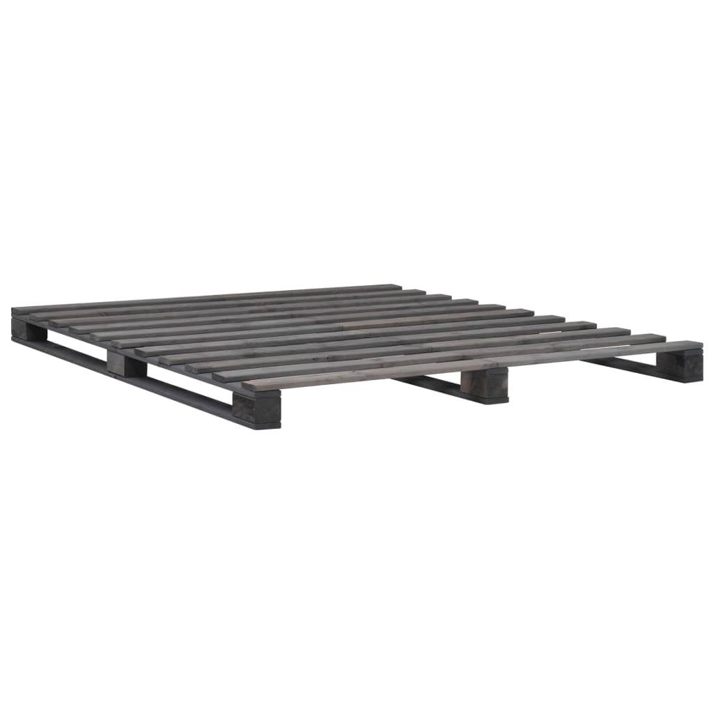 Pallet Bed Frame without Mattress Grey 180x200cm Solid Wood