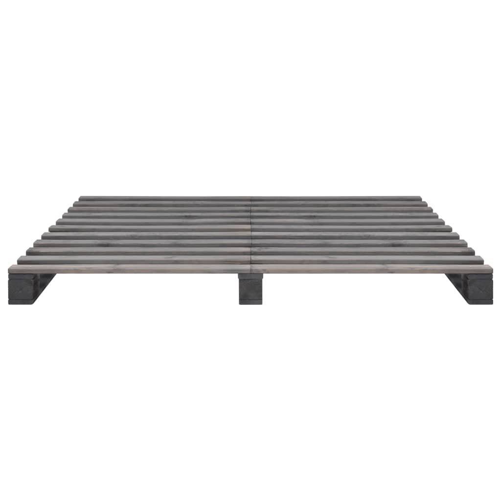 Pallet Bed Frame without Mattress Grey 180x200cm Solid Wood
