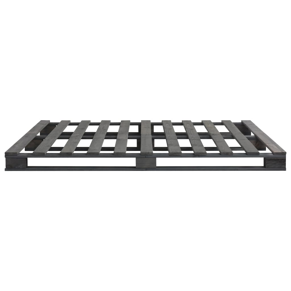 Pallet Bed Frame without Mattress Grey 200x200cm Solid Wood
