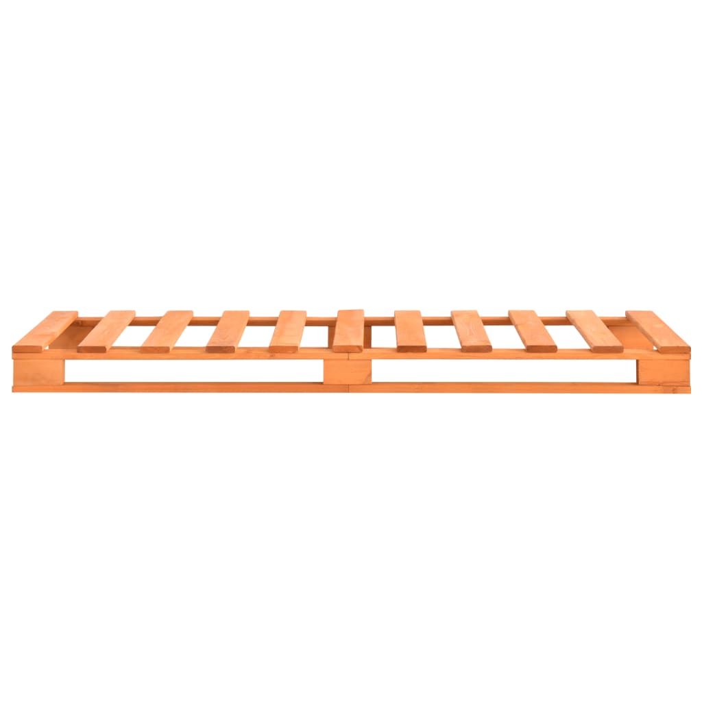 Pallet Bed Frame without Mattress Brown 90x200cm Solid Wood