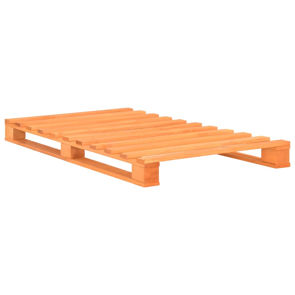 Pallet Bed Frame without Mattress Brown 100x200cm Solid Wood