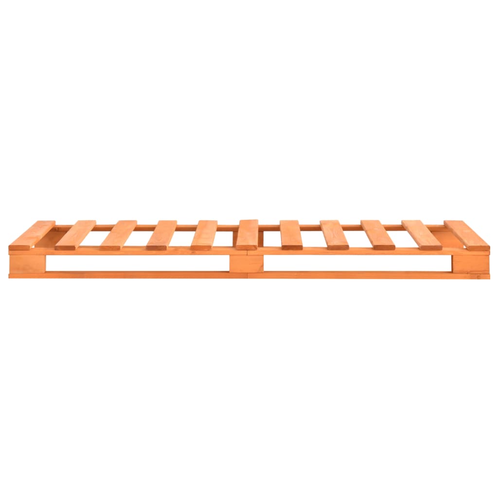 Pallet Bed Frame without Mattress Brown 100x200cm Solid Wood