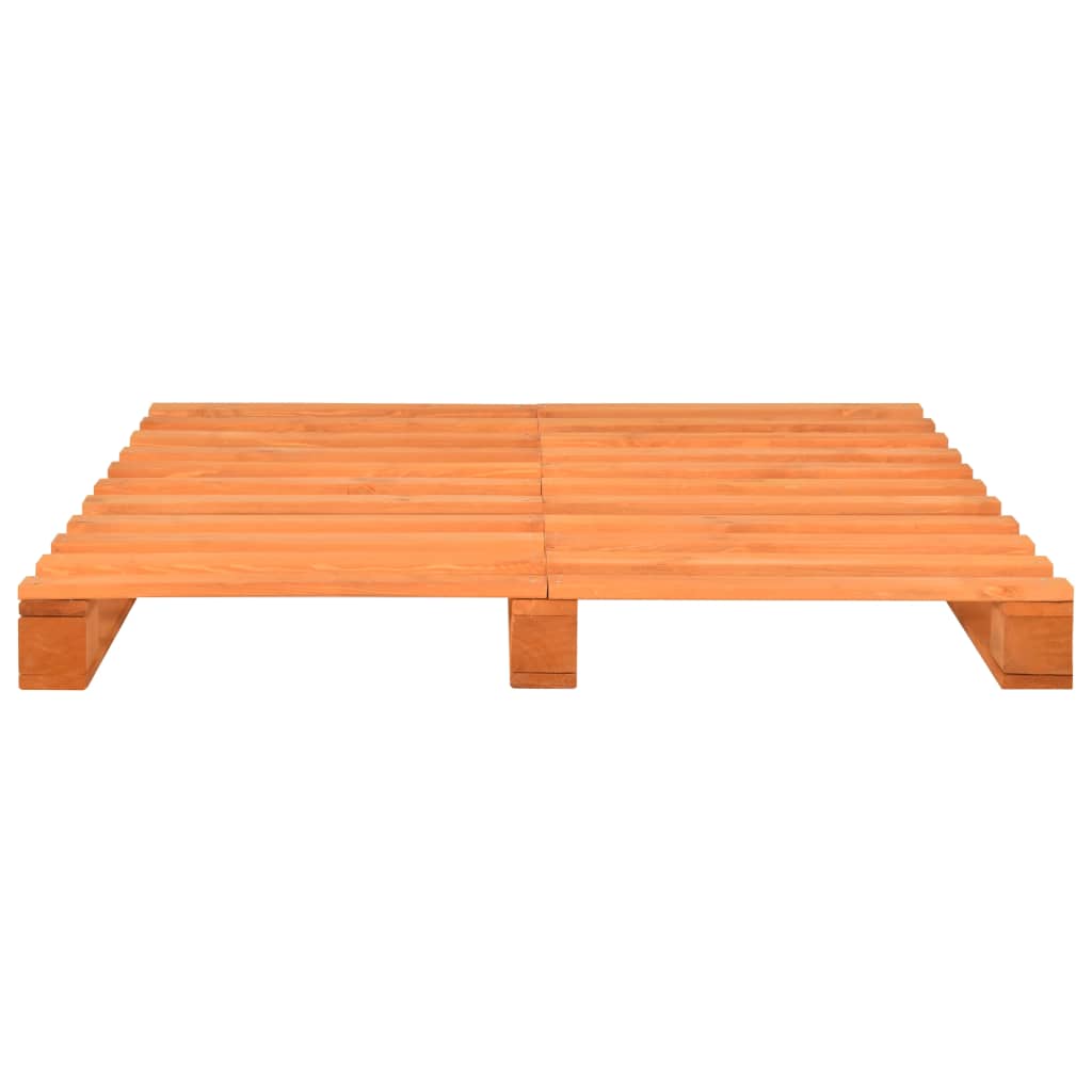 Pallet Bed Frame without Mattress Brown 200x200cm Solid Wood