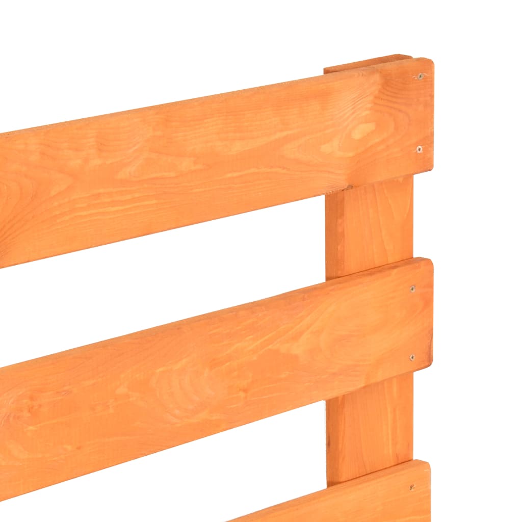 Pallet Bed Frame without Mattress Brown Solid Pine Wood 200x200 cm