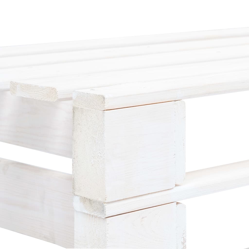 Garden Pallet Bench Wood White