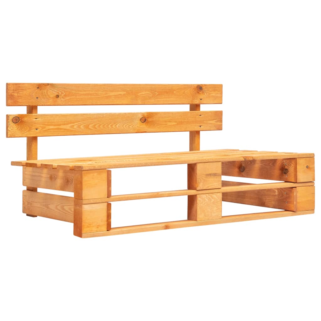 Garden Pallet Bench Wood Honey Brown