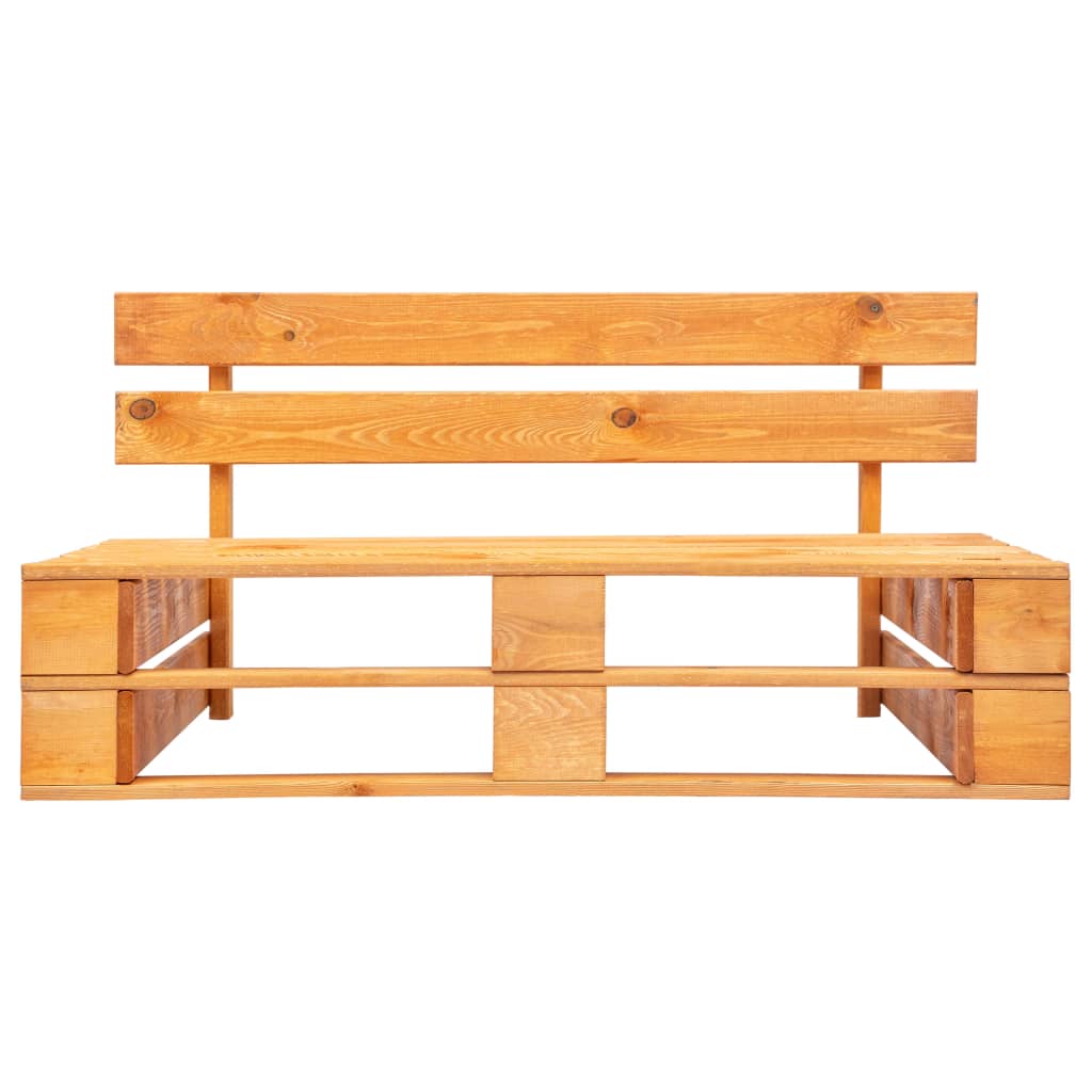 Garden Pallet Bench Wood Honey Brown
