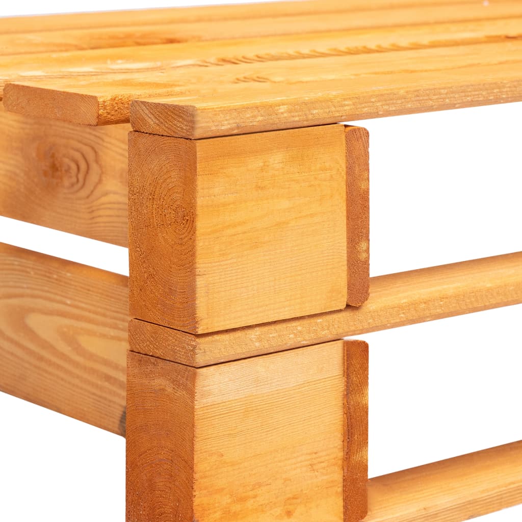 Garden Pallet Bench Wood Honey Brown