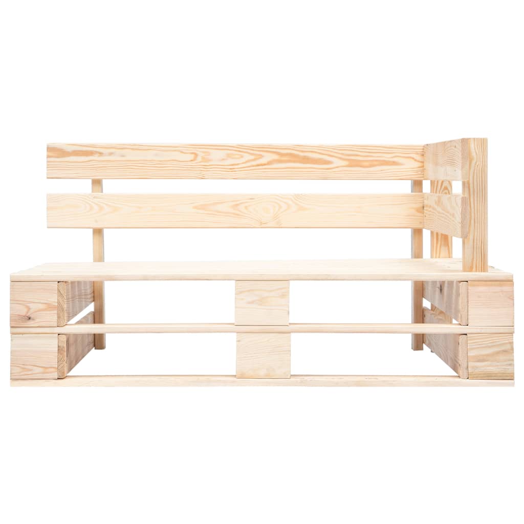 Garden Pallet Corner Bench Wood