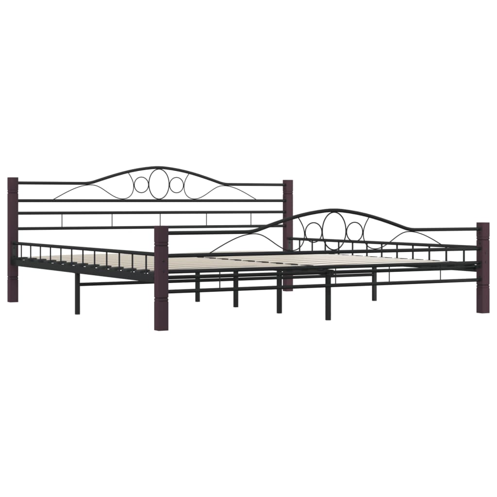 Bed Frame without Mattress Black Metal 200x200 cm