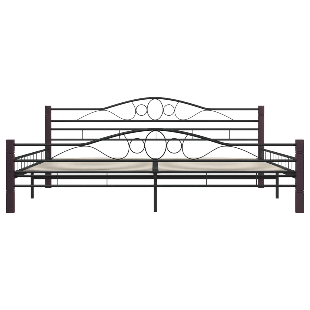 Bed Frame without Mattress Black Metal 200x200 cm