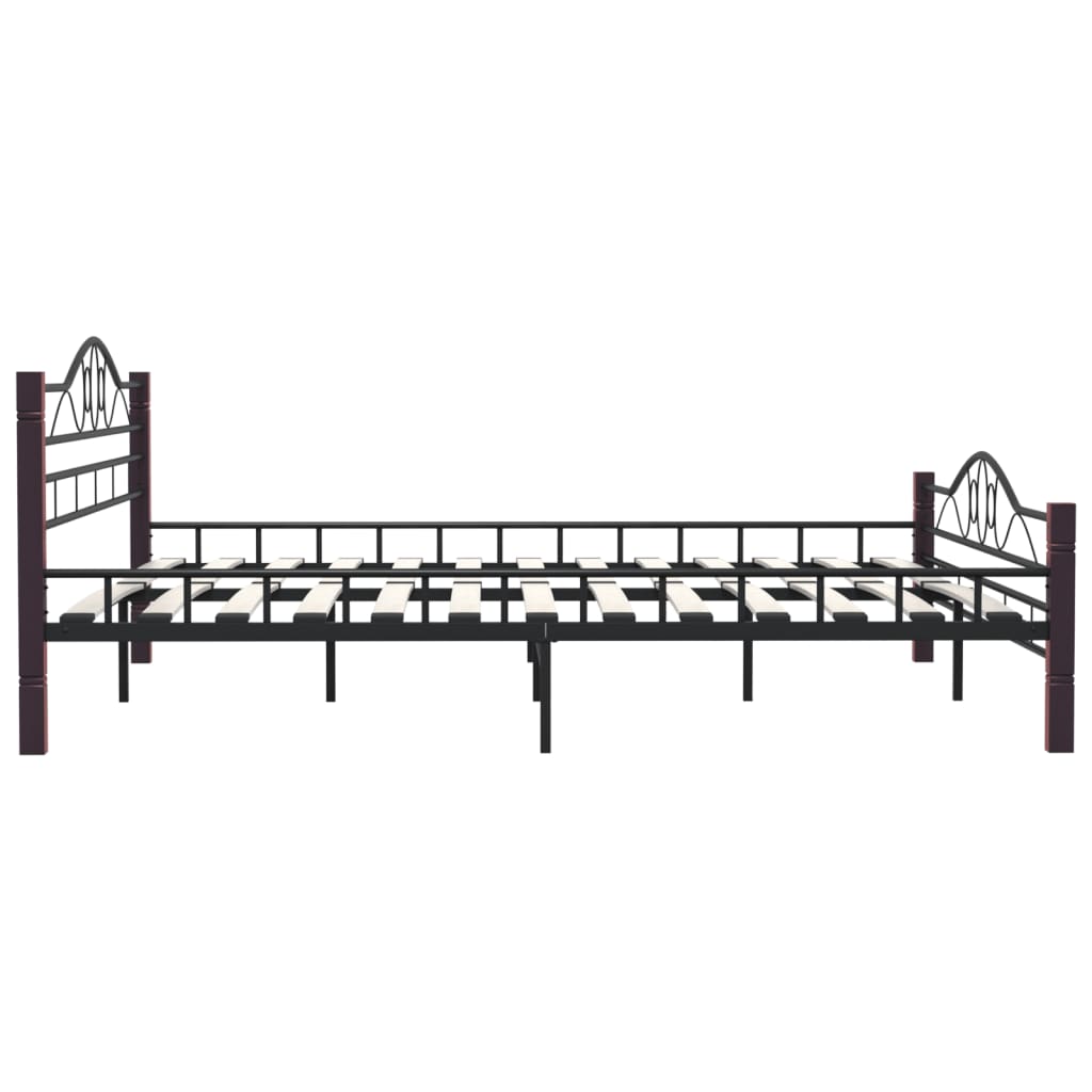 Bed Frame without Mattress Black Metal 200x200 cm