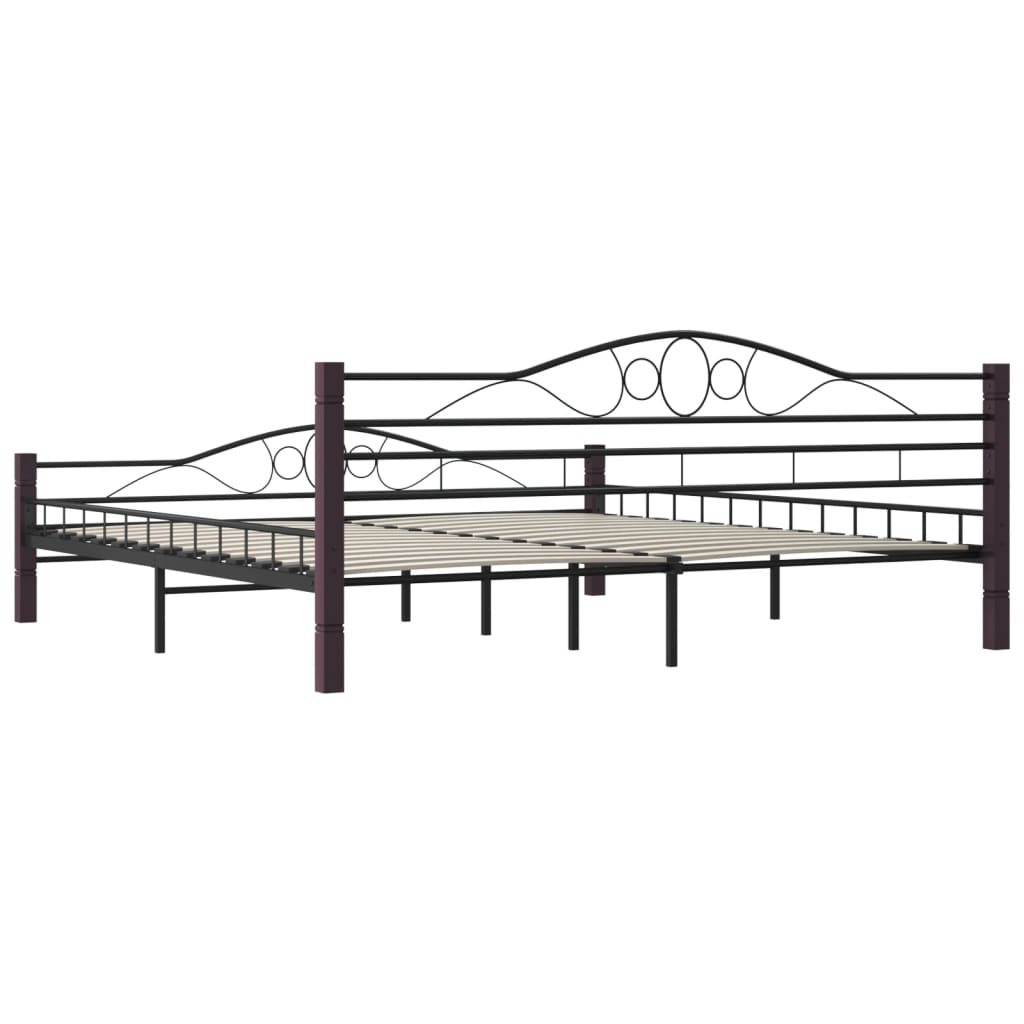Bed Frame without Mattress Black Metal 200x200 cm