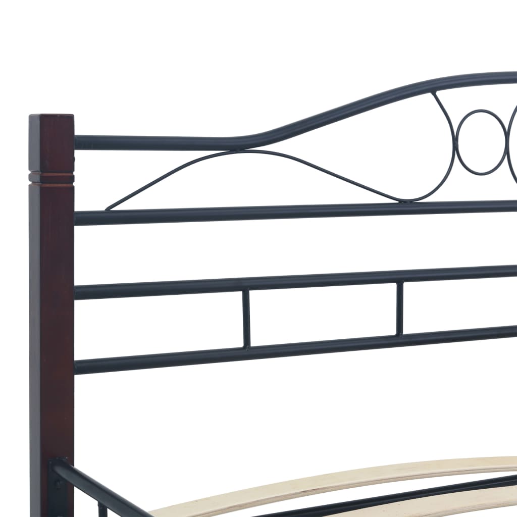 Bed Frame without Mattress Black Metal 200x200 cm