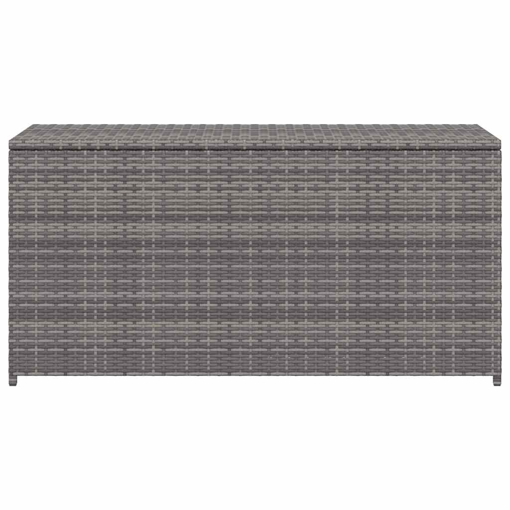 Garden Storage Box Grey 120x50x60 cm Poly Rattan