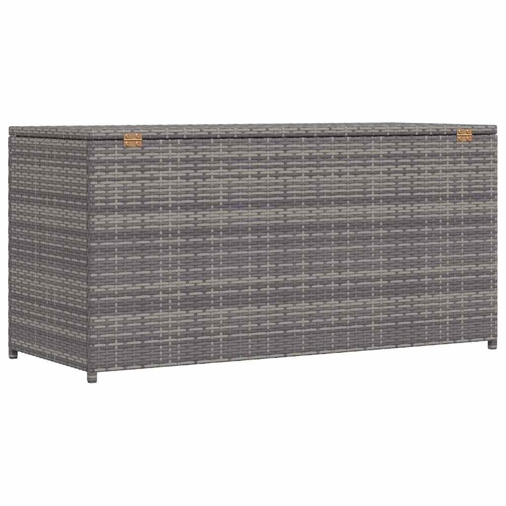 Garden Storage Box Grey 120x50x60 cm Poly Rattan