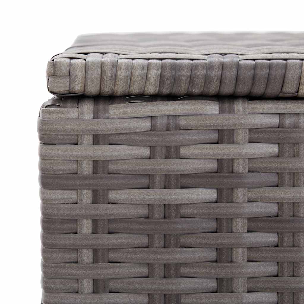Garden Storage Box Grey 150x50x60 cm Poly Rattan