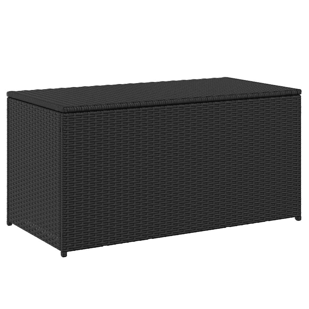 Garden Storage Box Poly Rattan 100x50x50 cm Black