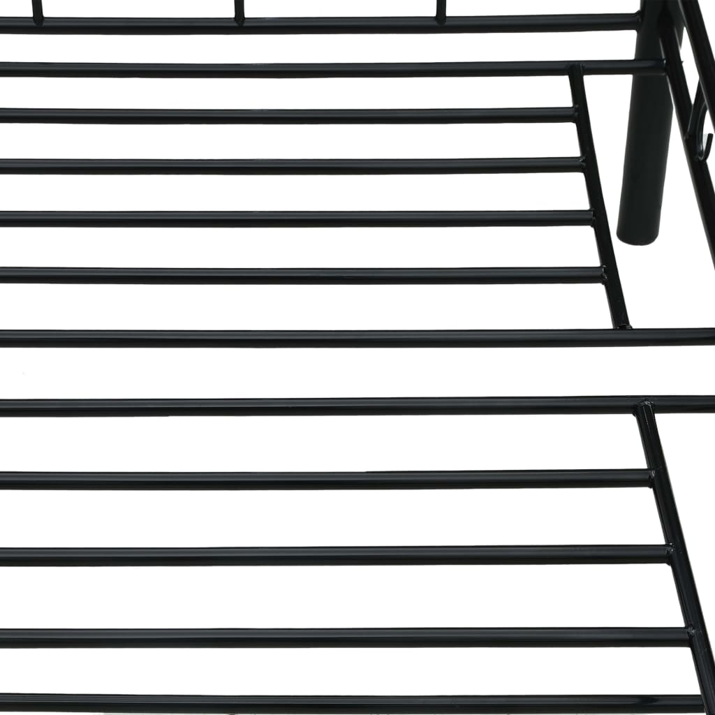 Daybed Frame without Mattress Black Metal 90x200cm