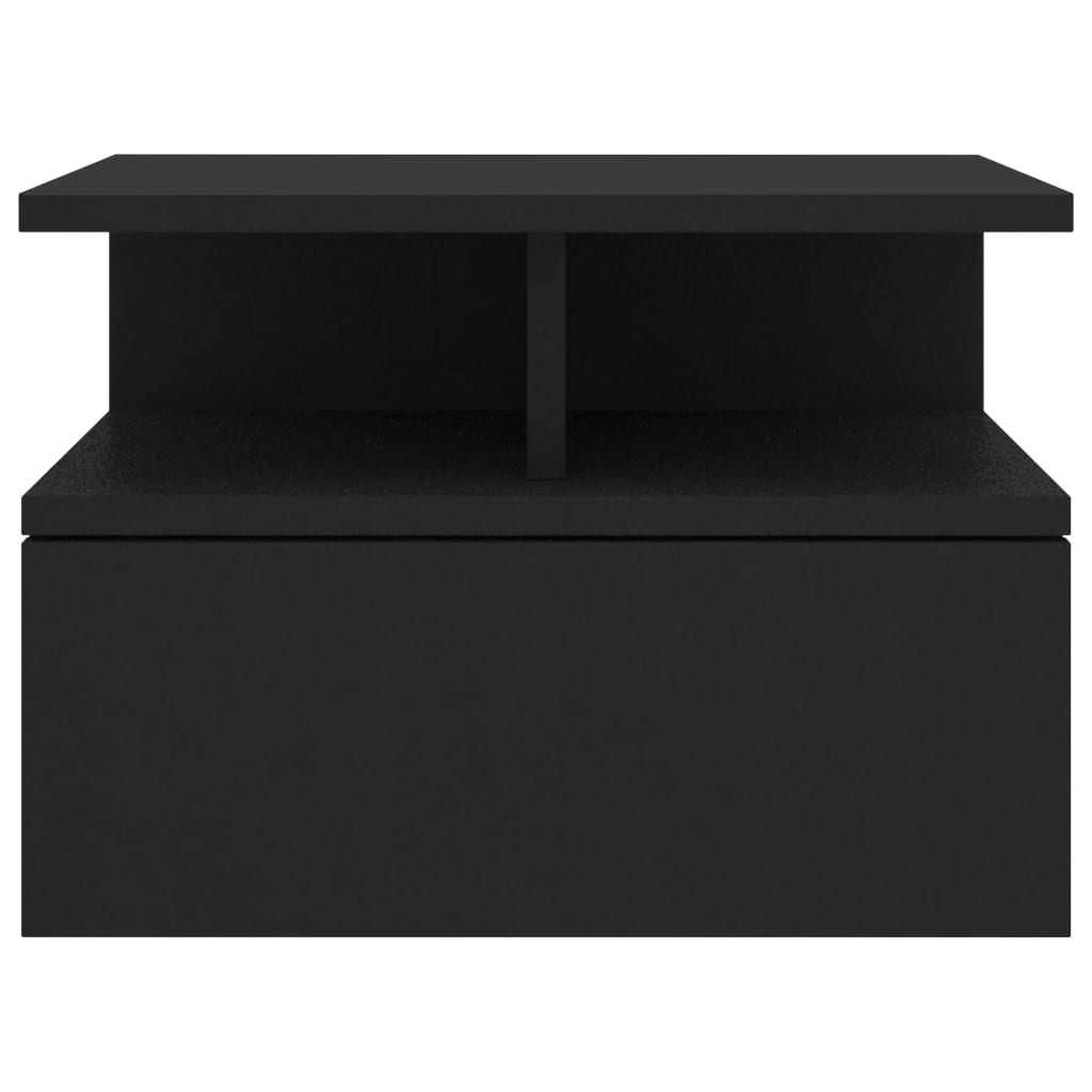 Floating Nightstands 2 pcs Black 40x31x27cm Engineered Wood