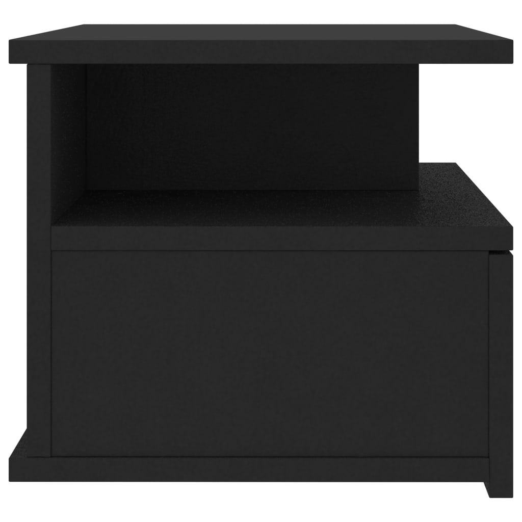 Floating Nightstands 2 pcs Black 40x31x27cm Engineered Wood