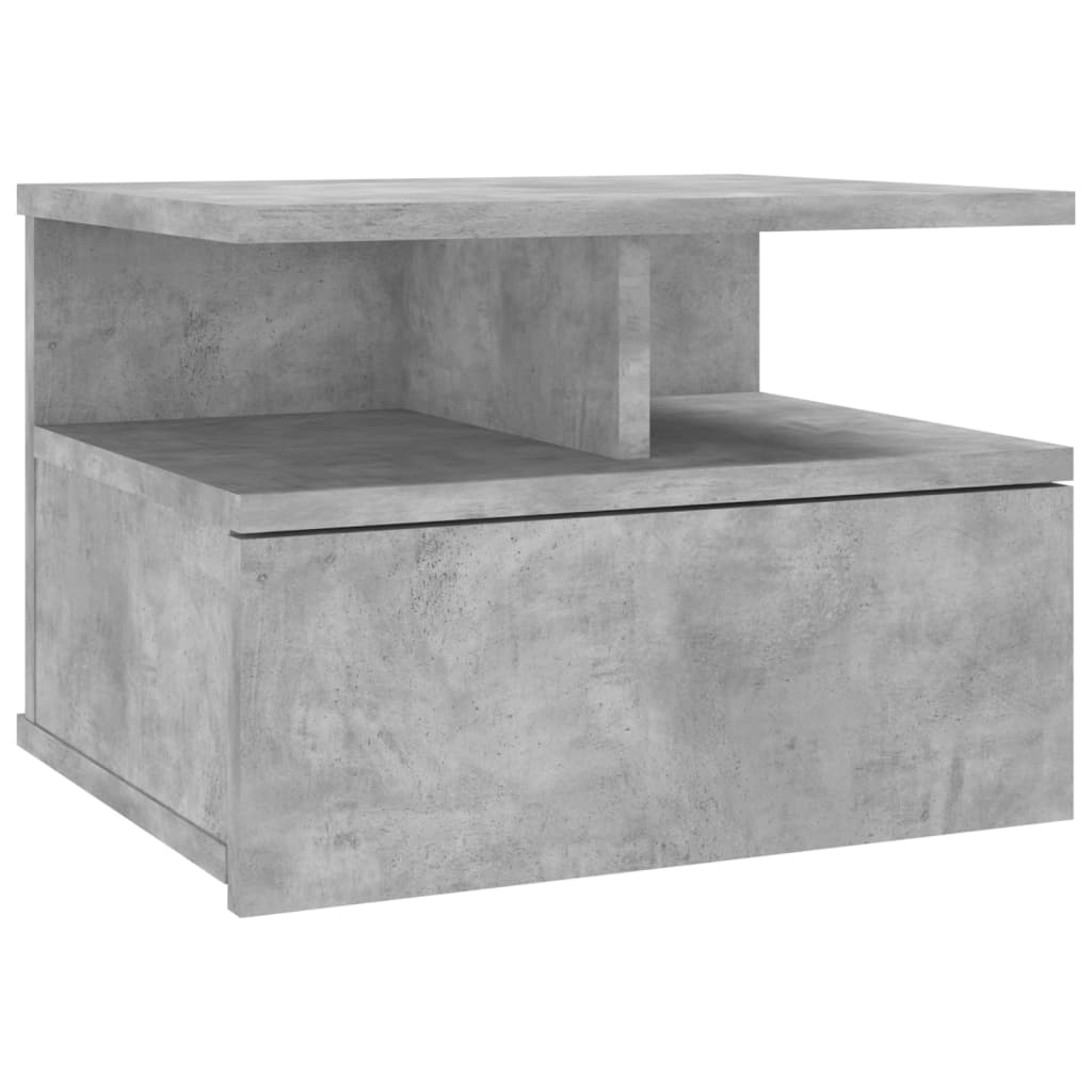 Floating Nightstand Concrete Grey 40x31x27cm Engineered Wood