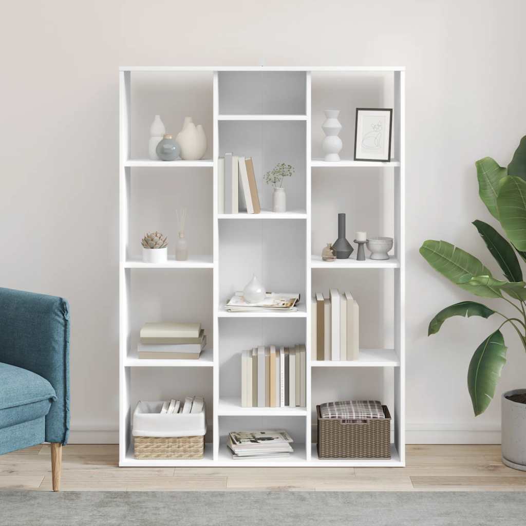 Room Divider/Book Cabinet White 100x24x140 cm Engineered Wood