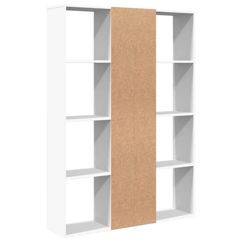 Room Divider/Book Cabinet White 100x24x140 cm Engineered Wood