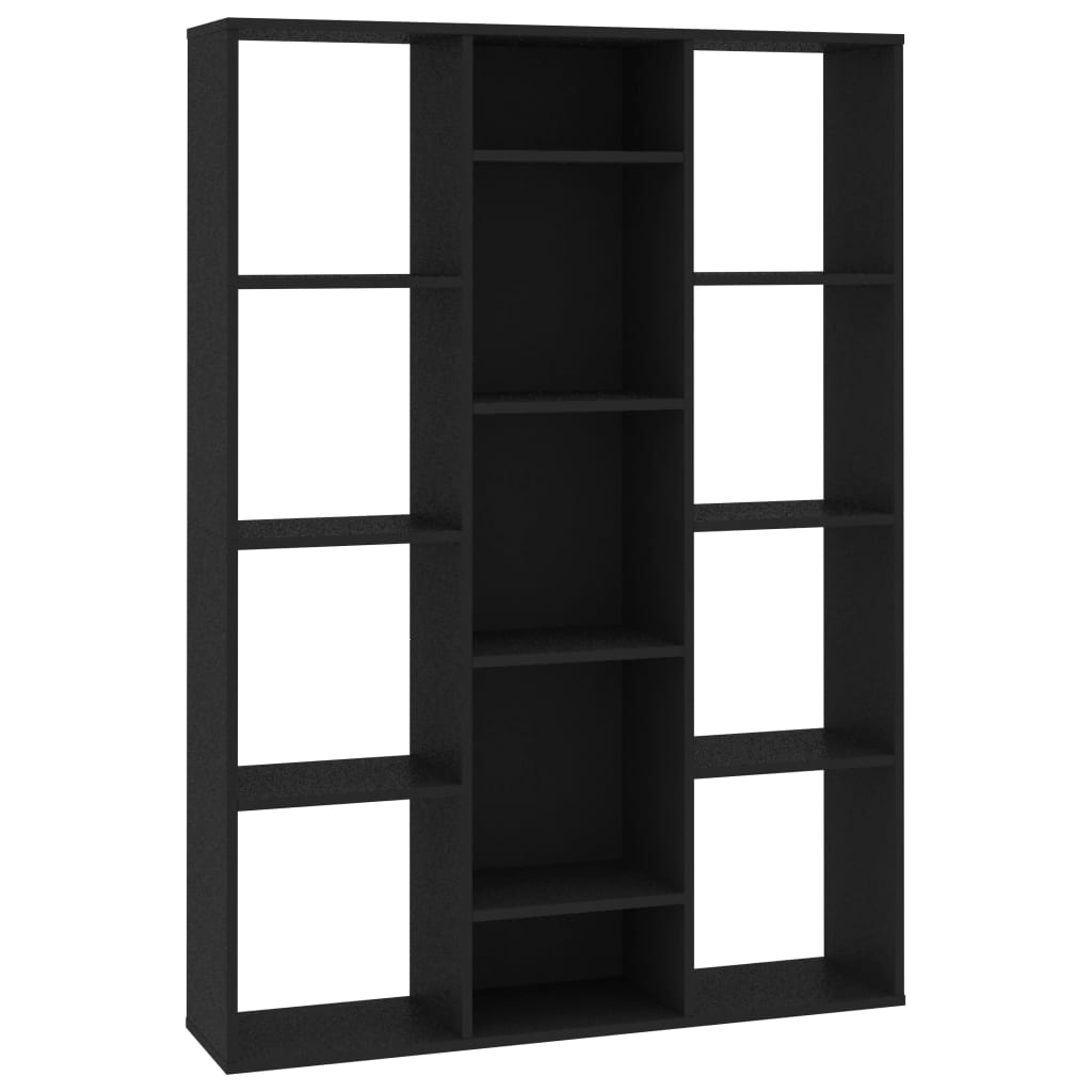 Room Divider/Book Cabinet Black 100x24x140 cm Engineered Wood