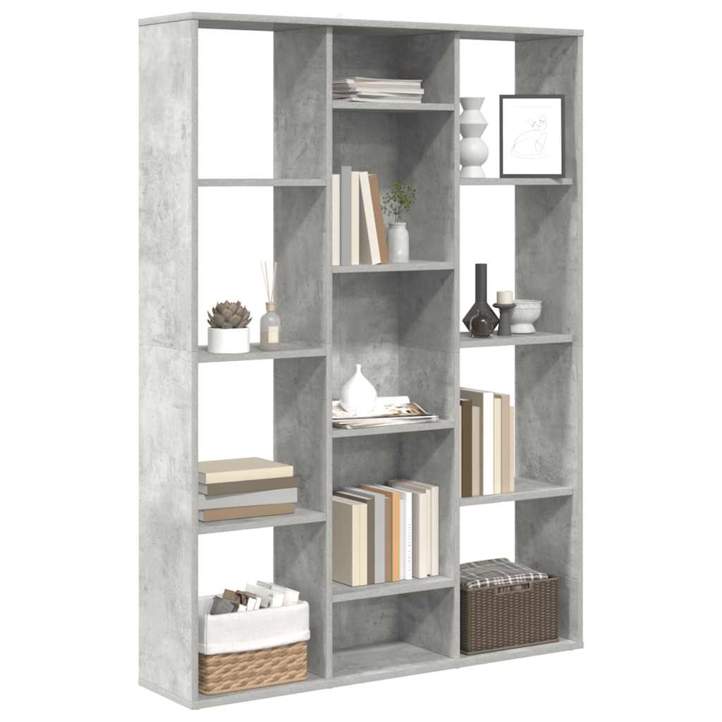 Room Divider/Book Cabinet Concrete Grey 100x24x140 cm Engineered Wood