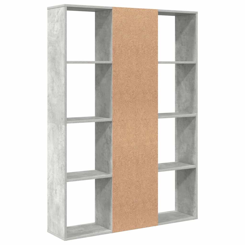 Room Divider/Book Cabinet Concrete Grey 100x24x140 cm Engineered Wood