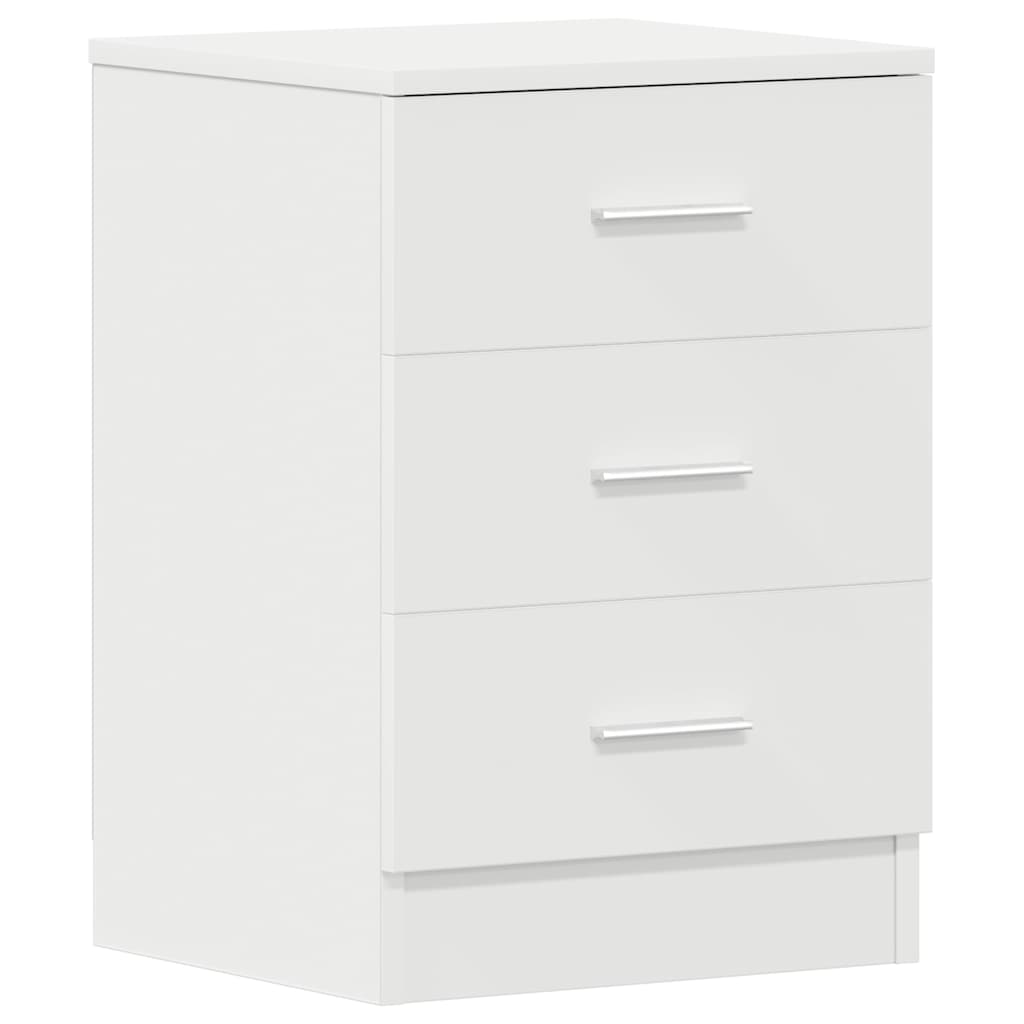 Bedside Cabinet White 38x35x56 cm Engineered Wood