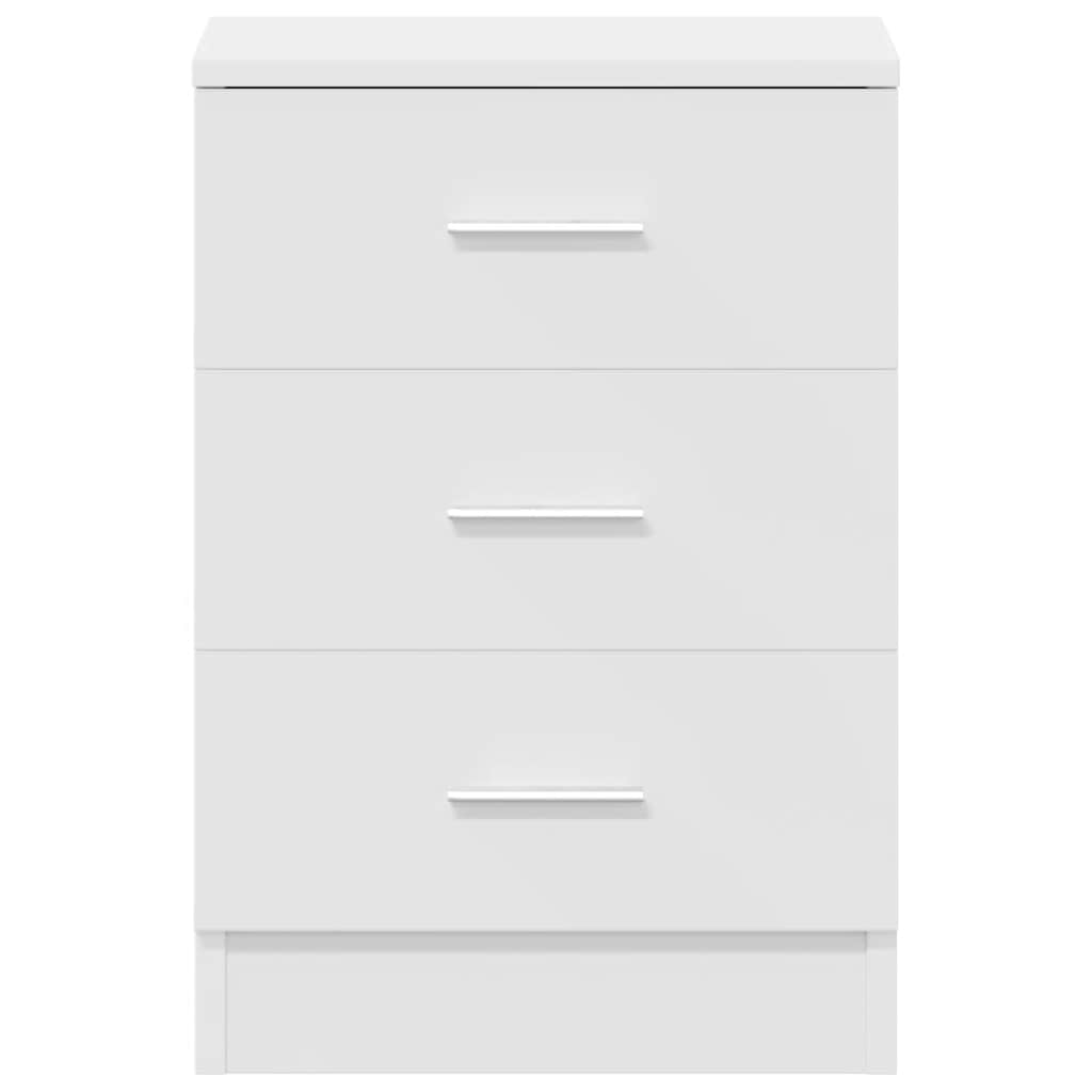 Bedside Cabinet White 38x35x56 cm Engineered Wood