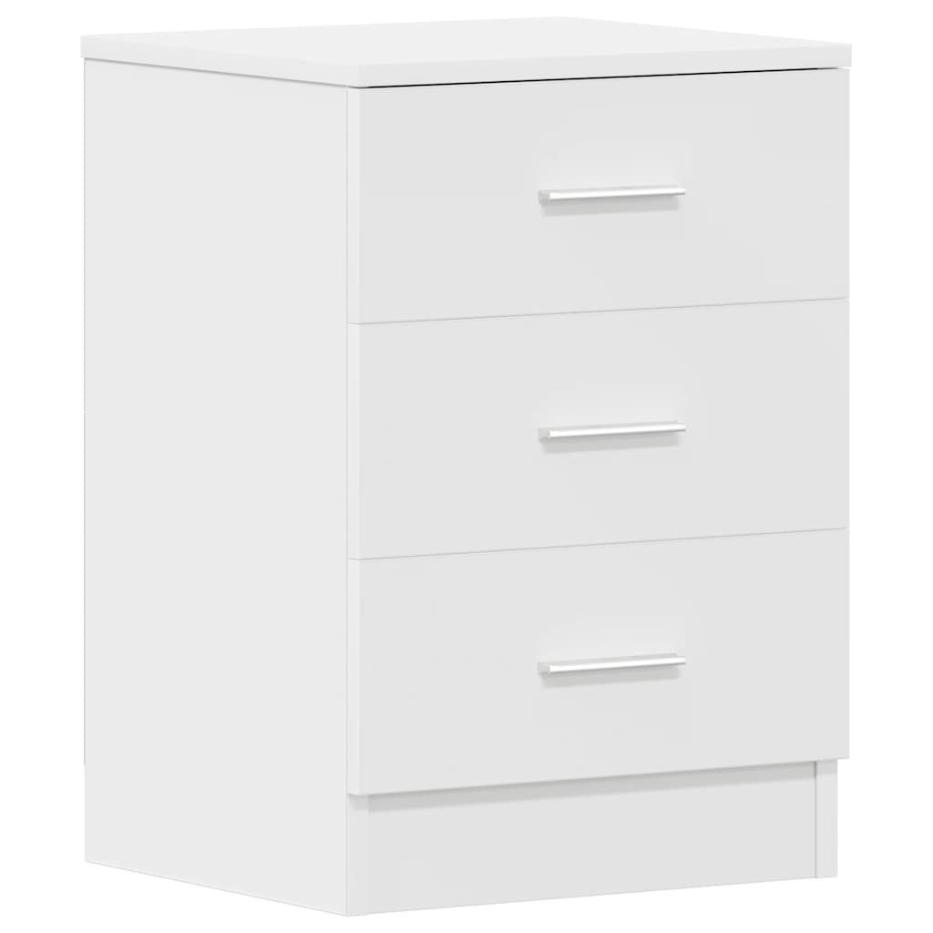 Bedside Cabinets 2 pcs White 38x35x56 cm Engineered Wood