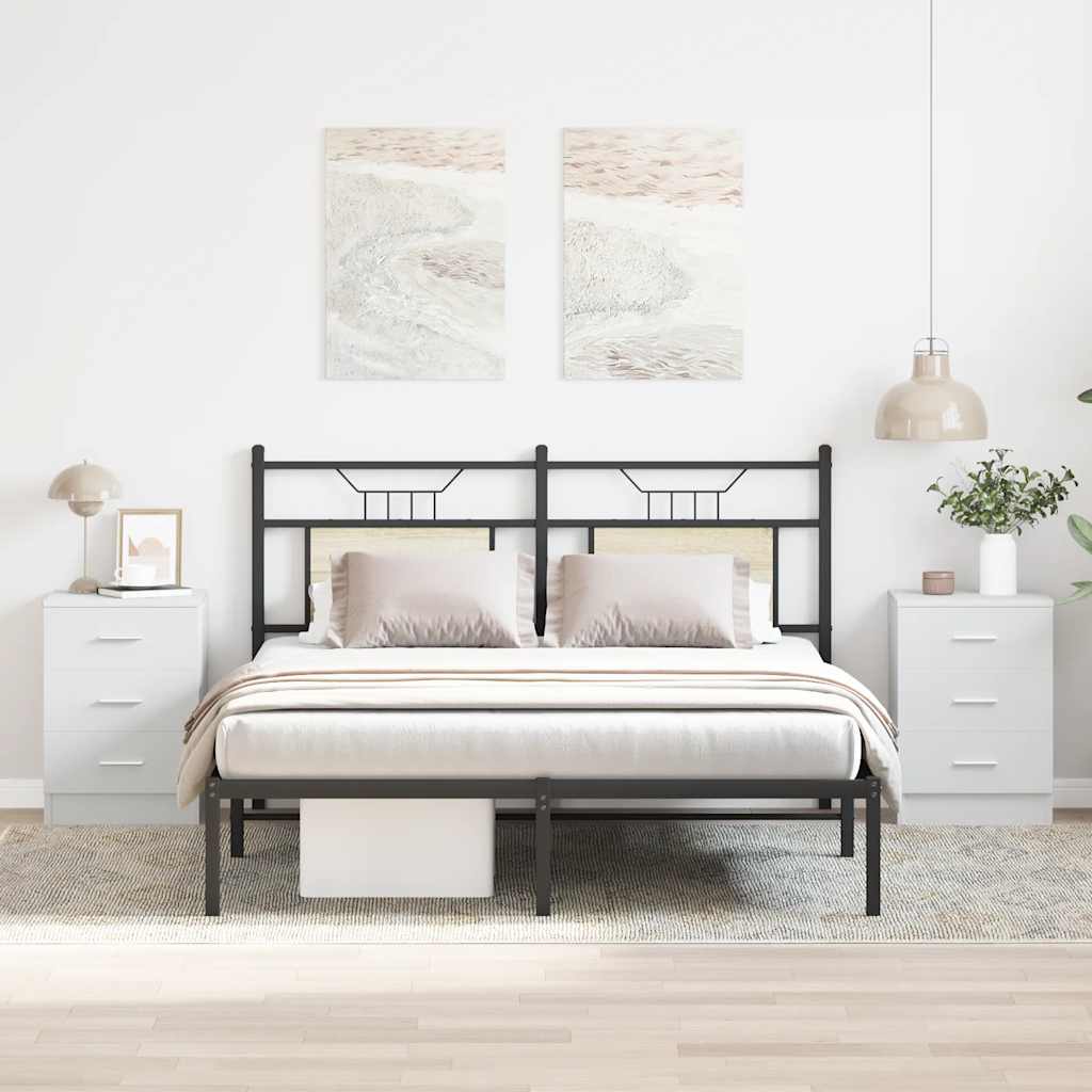 Bedside Cabinets 2 pcs White 38x35x56 cm Engineered Wood