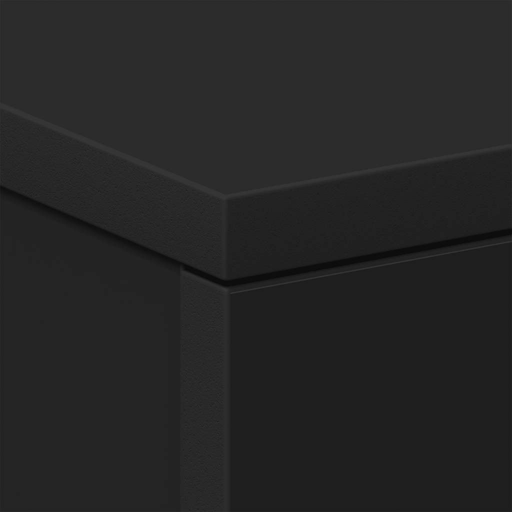 Bedside Cabinet Black 38x35x56 cm Engineered Wood